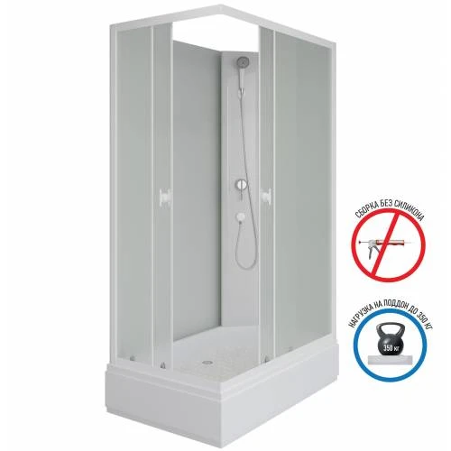 Душевая кабина Niagara Promo P100/80/26Q/MT/BK 100x80